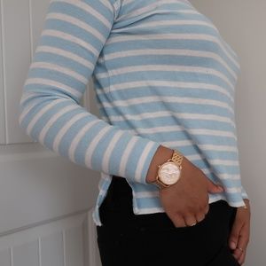 Striped long sleeve top